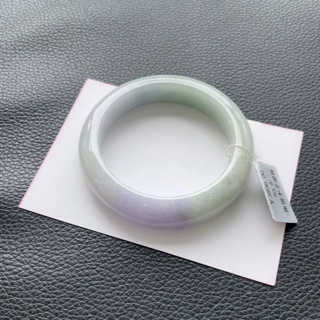 翡翠未镶嵌手镯24号54正圈有棉线