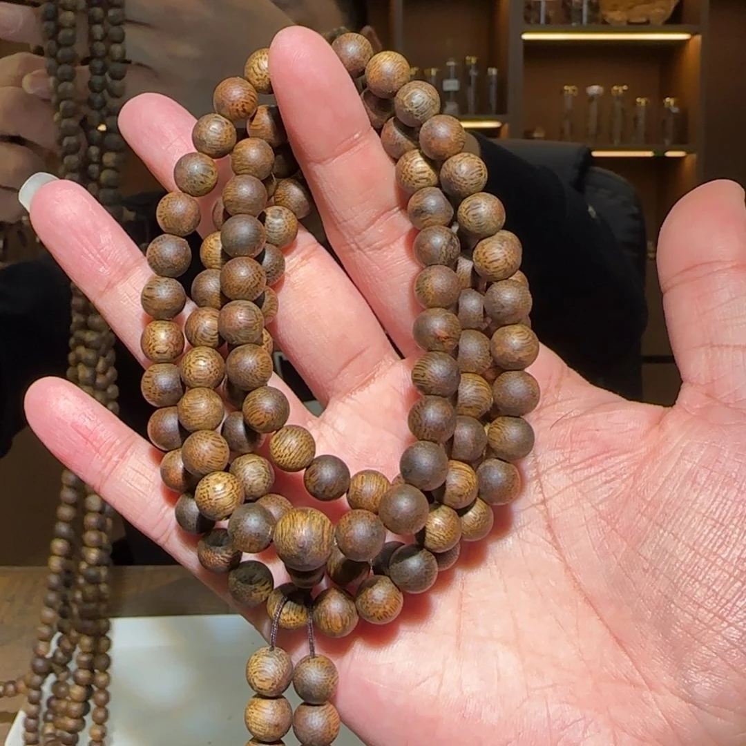 沉香手串多圈白奇圆珠0.8/30g多样性发一条
