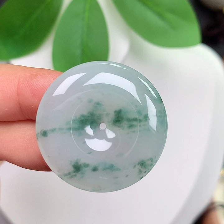翡翠未镶嵌颈饰平安扣 30x5.1mm