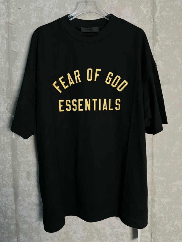 未使用 WE11 DONE Essentials黑金标语印花短袖/PL