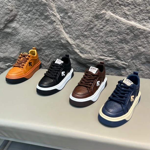 DJ秋季低帮男鞋耐磨时尚休闲鞋厚底时尚百搭男士板鞋