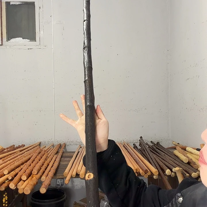 用***5秦岭石山黑铁腾武术棍