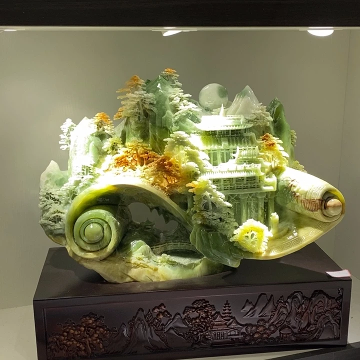 未镶嵌蛇纹石玉（覆膜）珠宝奇石