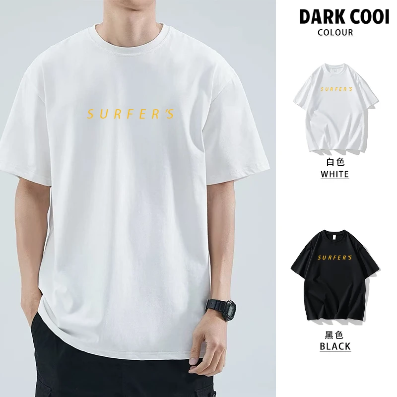 【13SURFER'S】夏季纯棉印花短袖T恤半袖简约宽松潮流ins男生