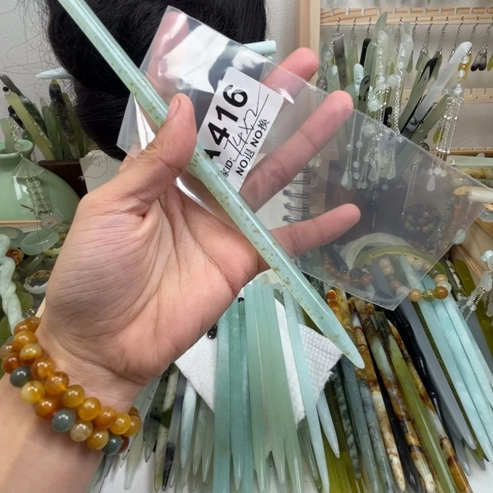 蛇纹石玉发饰未镶嵌?*沫