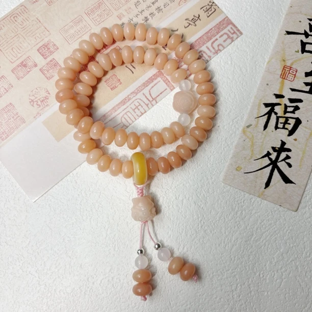 双圈跑环菩提根手串百搭原创古风文玩手持盘玩念珠