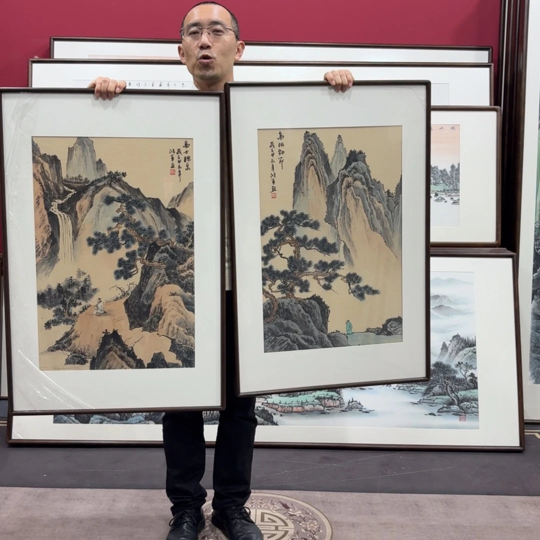 国画手绘作品90/60两幅