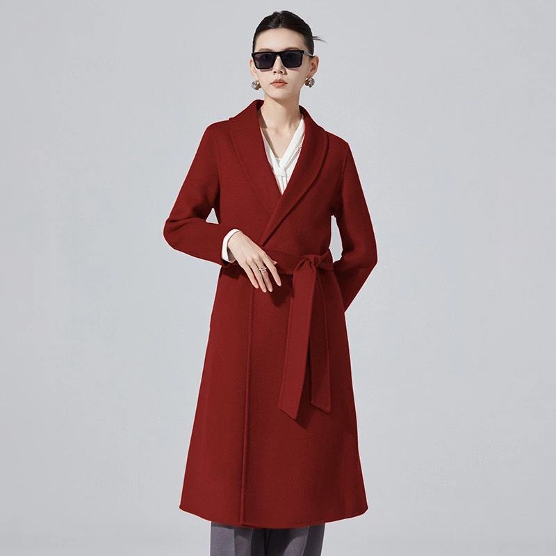 双面大衣女中长款过膝气质毛呢外套205