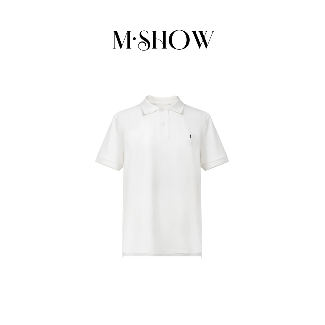 【墨秀男装】30%桑蚕丝朱地棉时尚百搭Polo衫T恤衫5125T