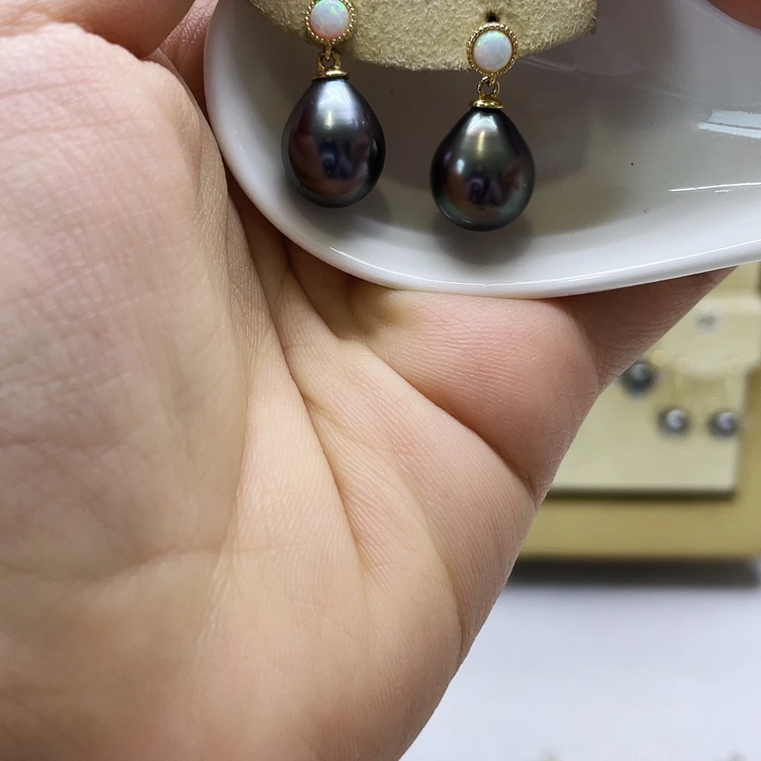 耳饰海水珍珠银S925镶嵌