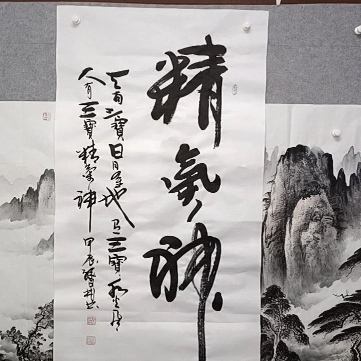 书法精气神四肢张书法作品