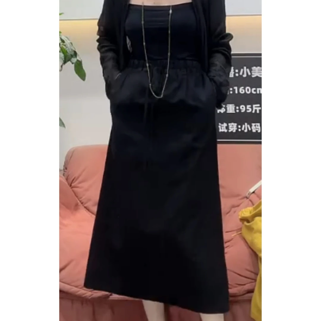 2025夏季新款高腰显瘦大码阔腿显瘦麻半身裙