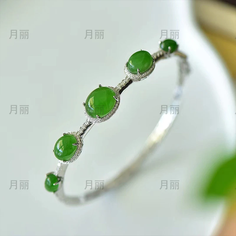 2025年新年新品天然和田玉碧玉手镯女士
