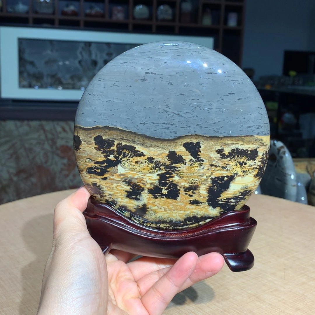 智***y广西国画石摆件，观赏收藏