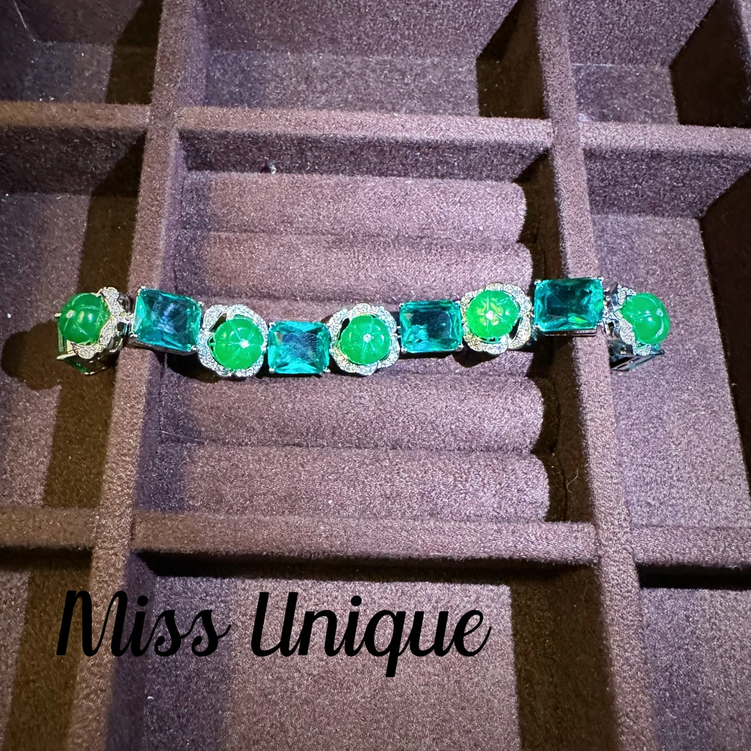 D5170蓝色方糖南瓜手链