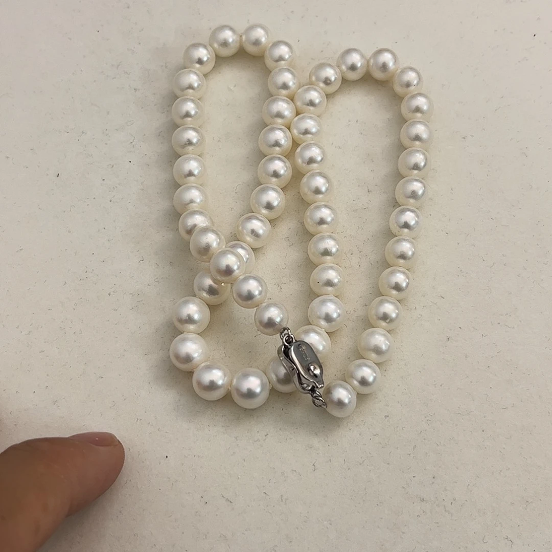 颈饰银S925镶嵌淡水珍珠