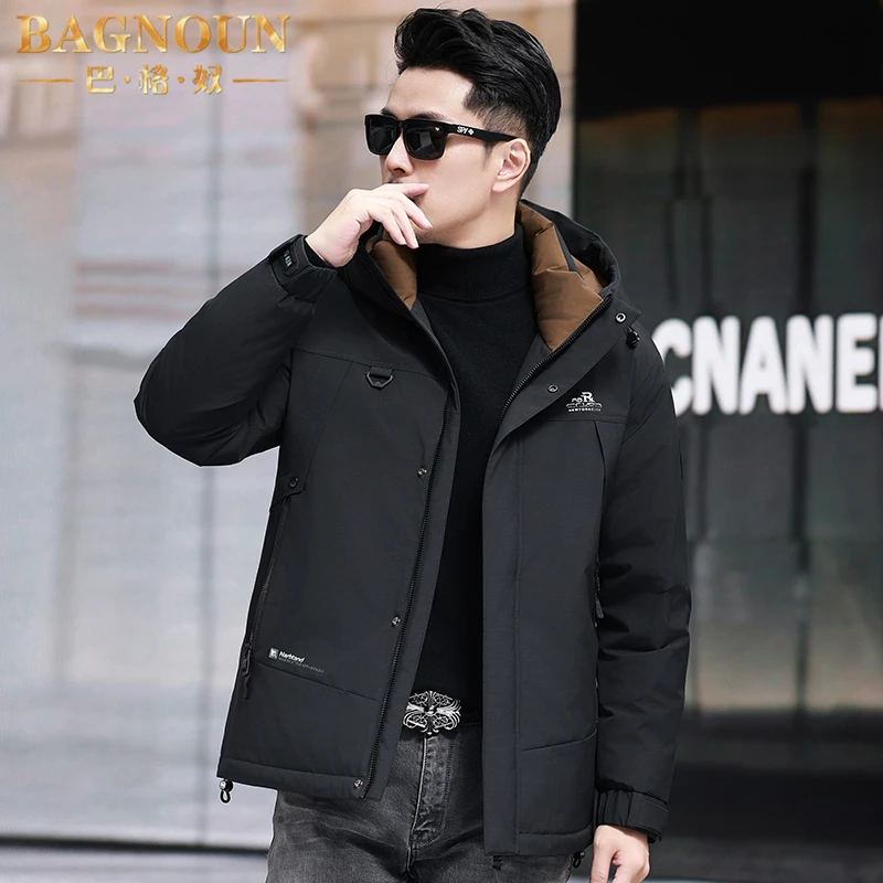 巴格奴羽绒服男士冬季新款时尚高端休闲中年爸爸防风保暖潮流外套