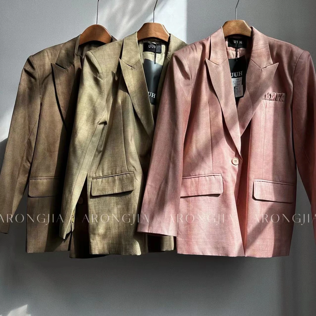 【ARONG阿荣家】西装外套23025-粉咖绿-F