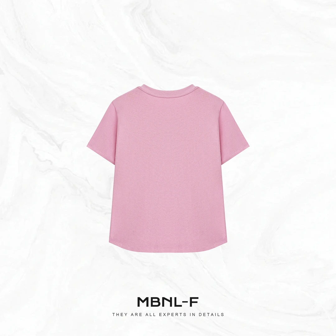 MBNL-F“经典罗威” 多巴胺色系极简圆领短袖T恤女 秦磊XM-XT0511