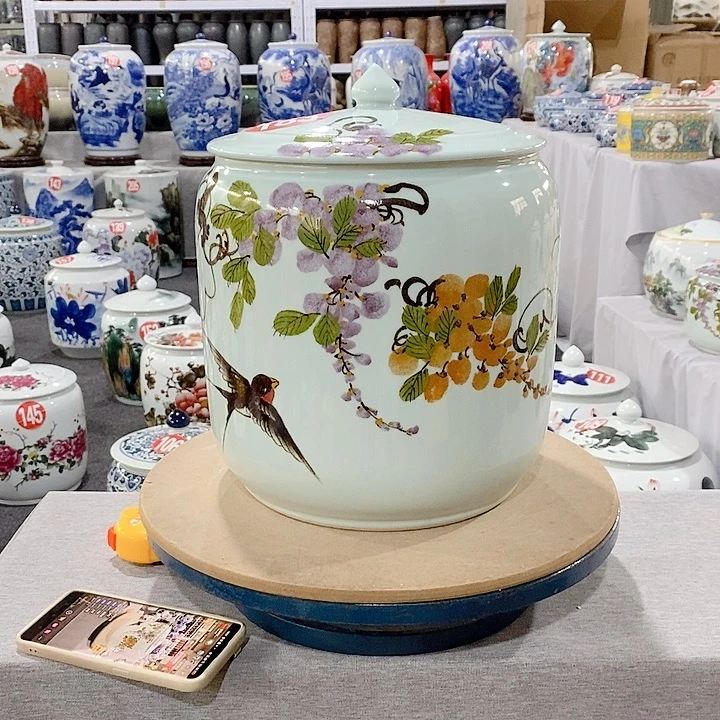 小***6瓷片大号陶瓷储物罐