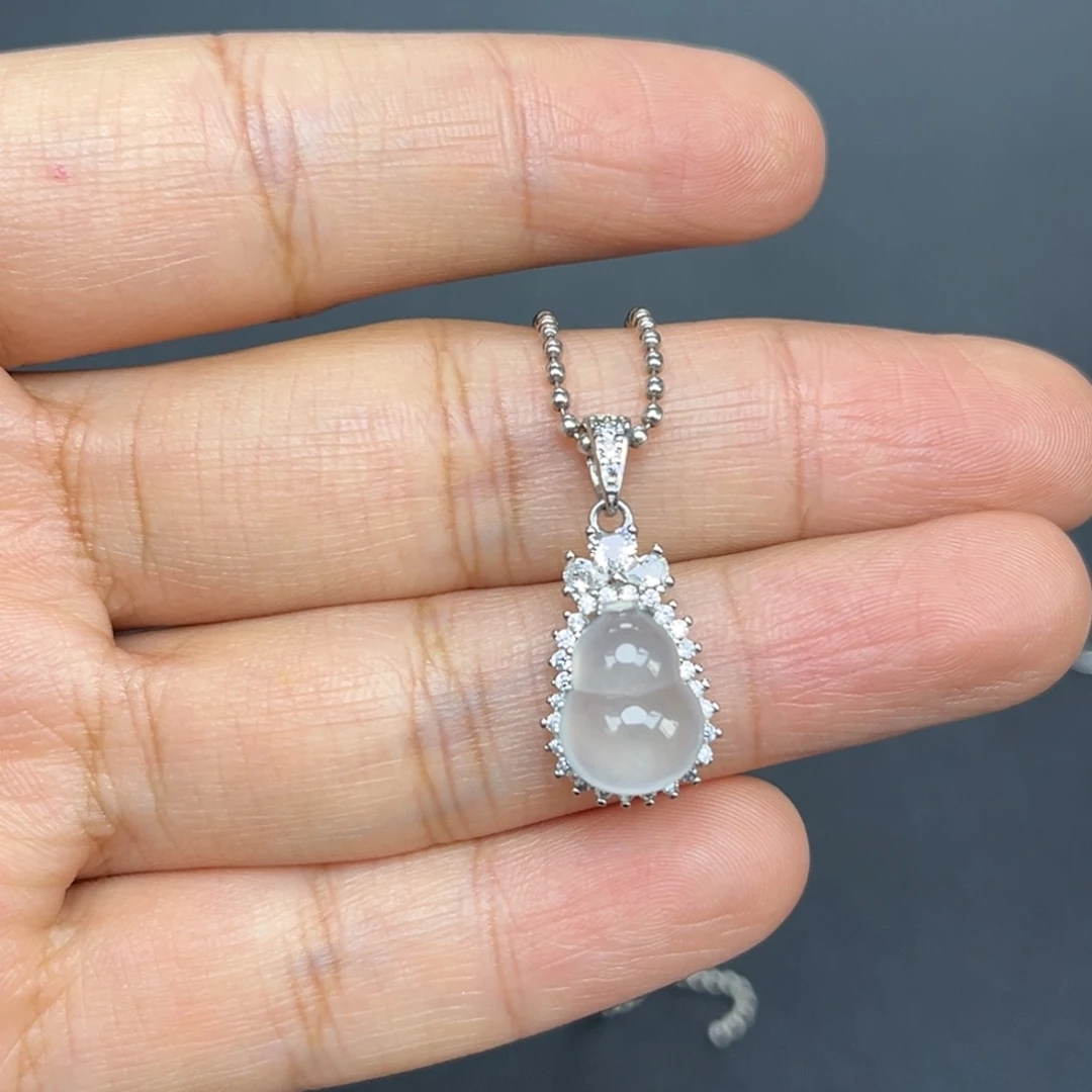 翡翠银S925镶嵌耳饰