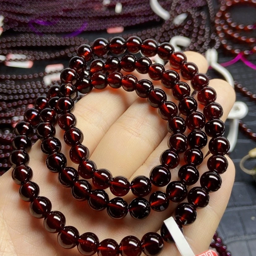 【闪购商品】石榴石手链未镶嵌7.3毫米