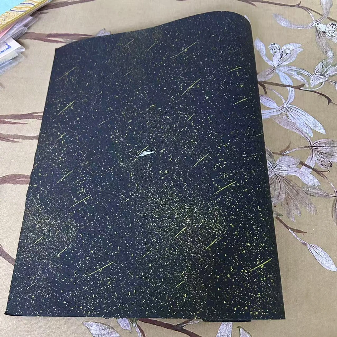 静德斋原创加厚蜡染【流星雨长卷】小楷行草书半生半熟作品宣纸