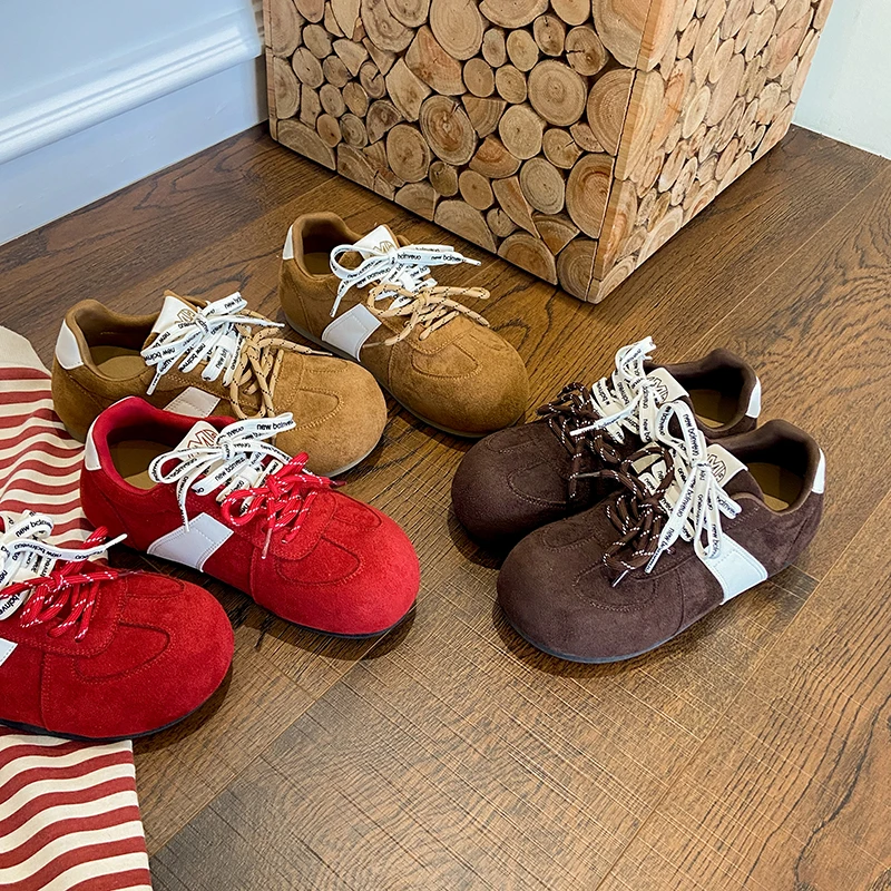 4.5公分/卡皮巴拉内增高双鞋带时尚韩版德训鞋软底防滑休闲板鞋女