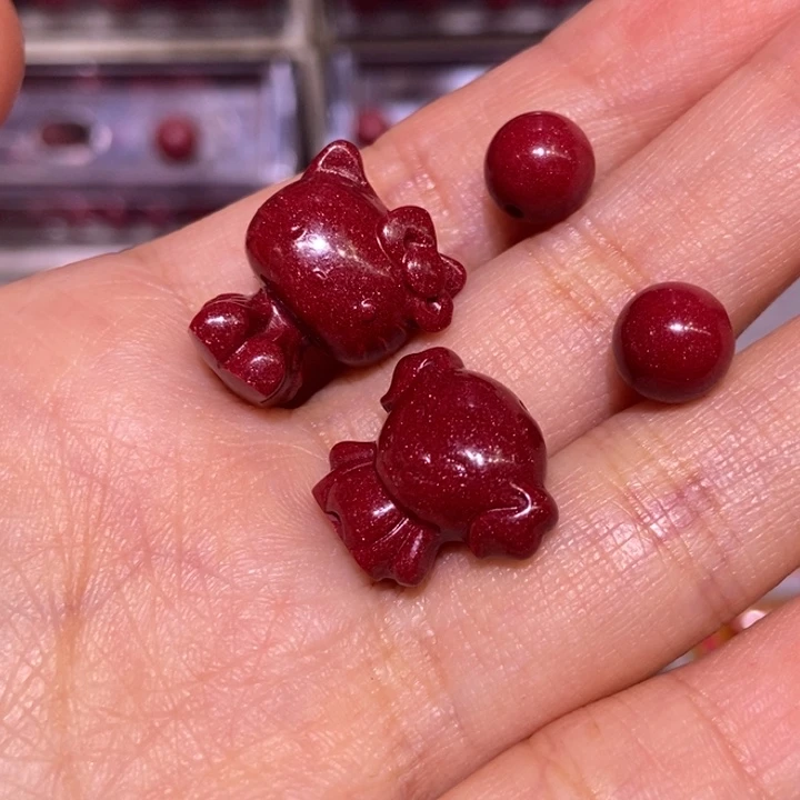 【闪购商品】天然辰砂狗 kt 手机链