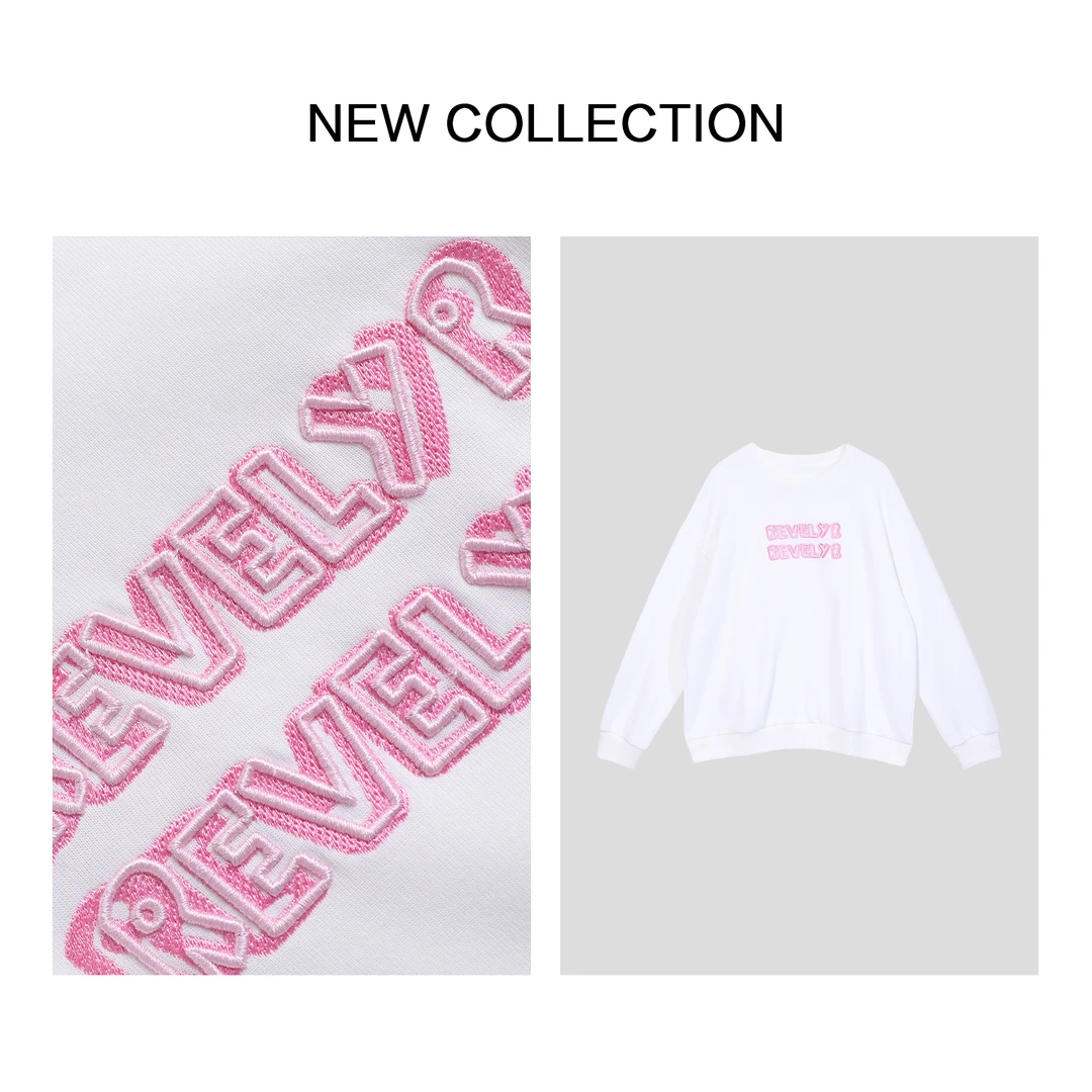 【婷婷专属】 V1F38003B 春季白色卫衣 立体裁剪 轻盈舒适-8003