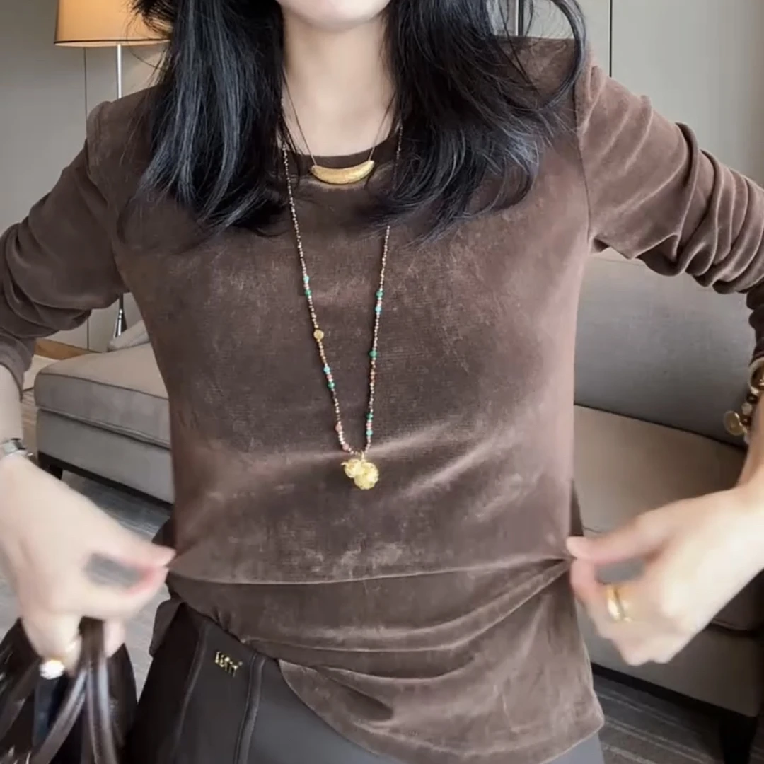 复古纯色长袖宽松型拼接显瘦常规法式夏季ins蕾丝T恤