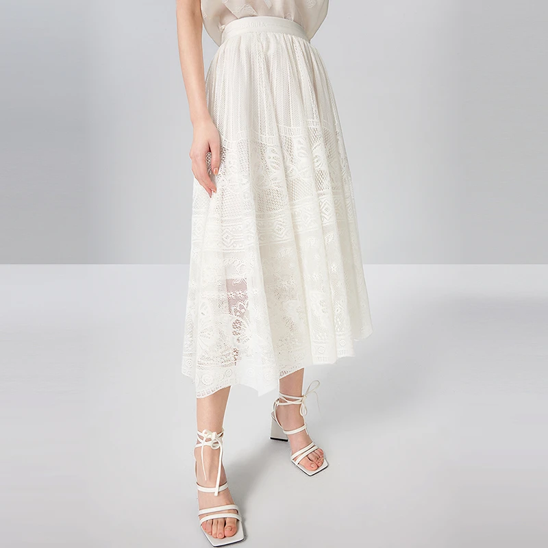 芭蒂娜蕾丝半身裙伞裙652S147下架