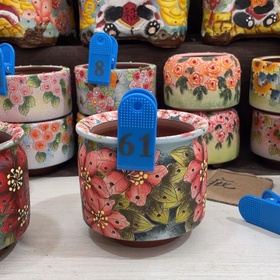 红陶多肉花盆奶罐