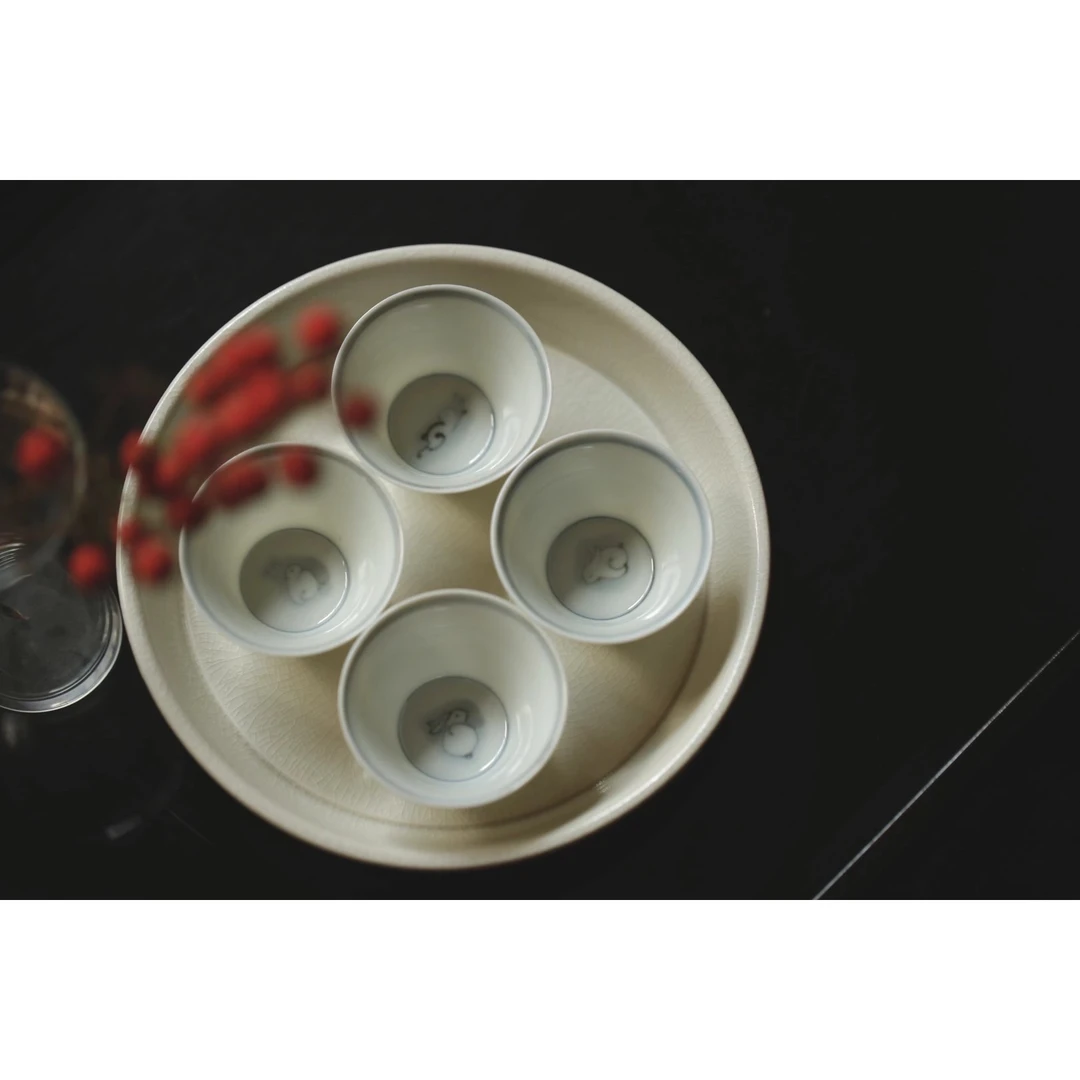 【慕白茶集】四时清欢 玉兔杯一套（TY-0067）