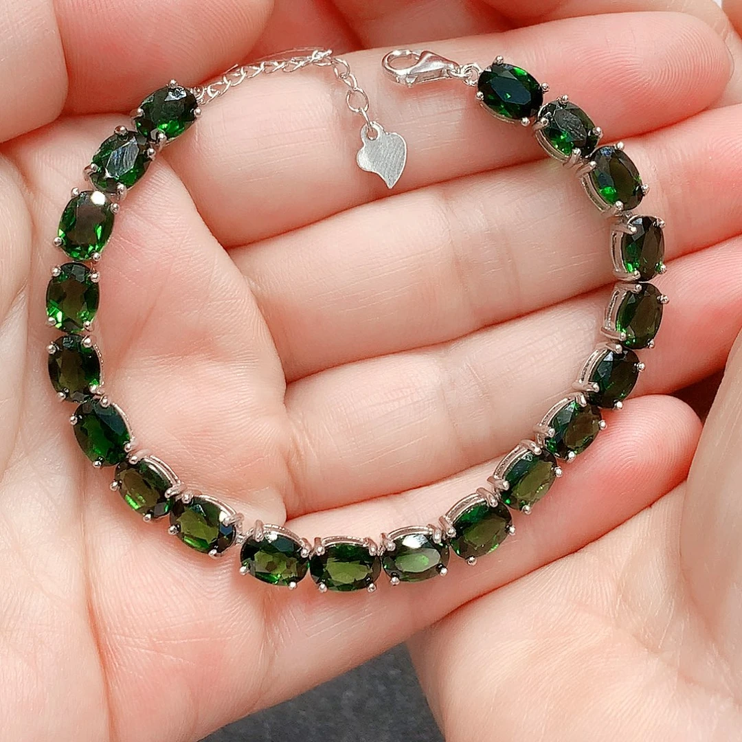 N***a透辉石手链银S925镶嵌