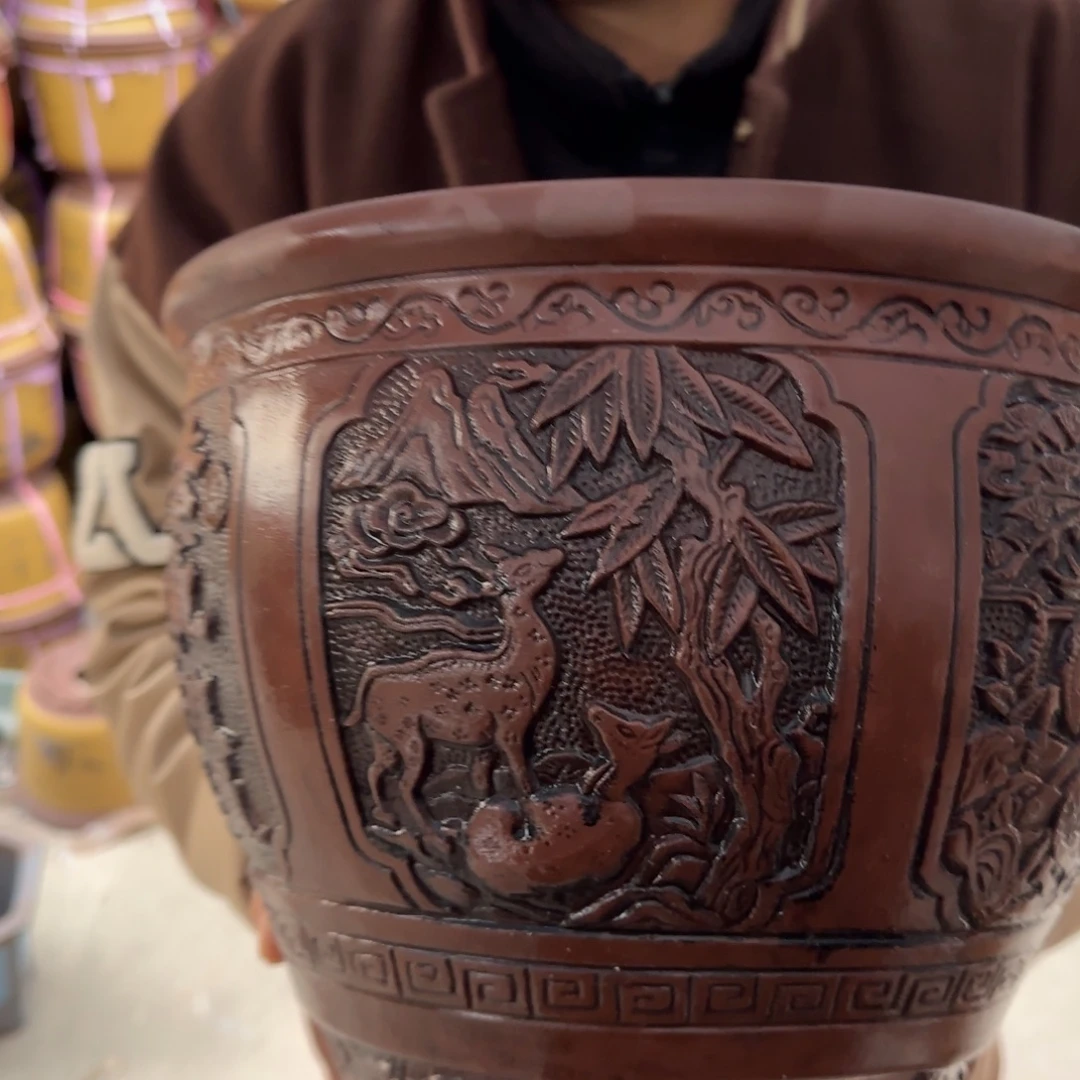 紫砂花盆口径25.20口径