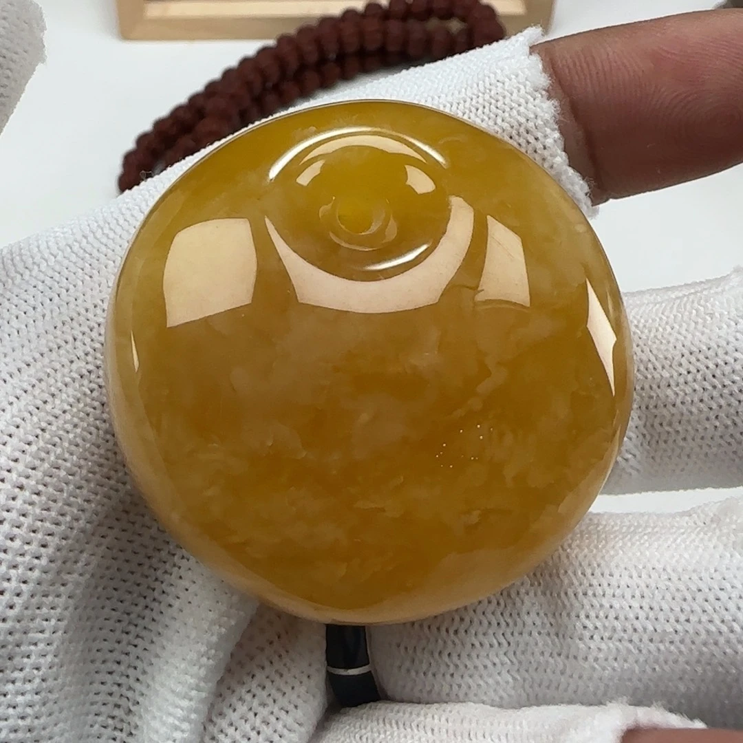 琥珀颈饰未镶嵌46直经蜜蜡吊坠