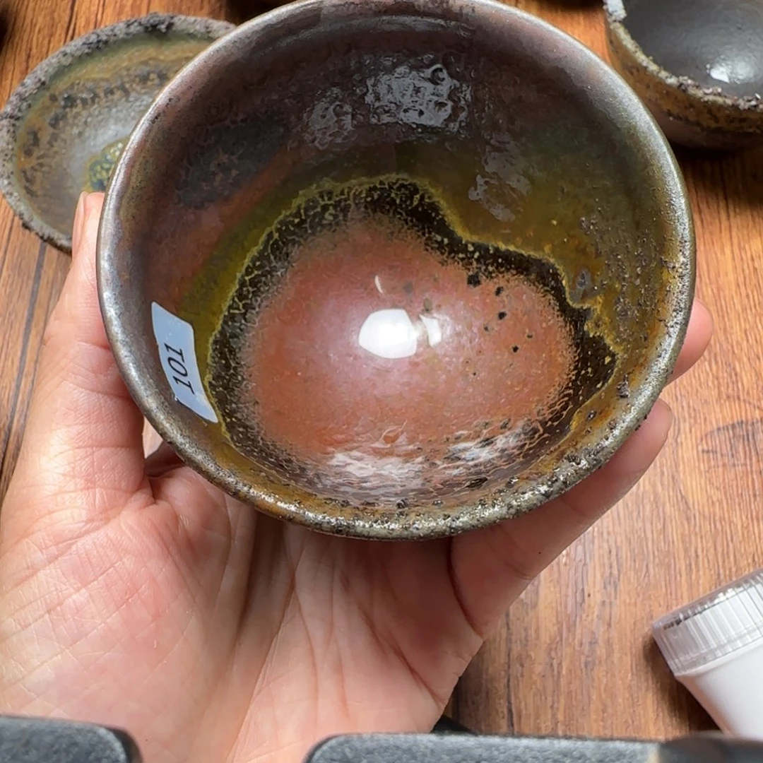 诚***成柴烧建盏茶盏茶杯101