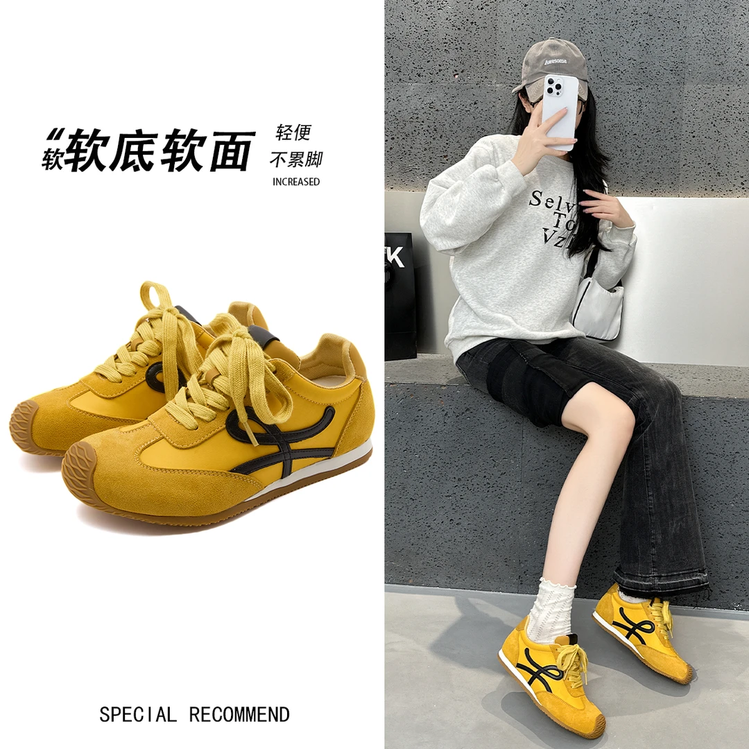 复古德训女款2025秋季新款户外百搭休闲板鞋软底运动鞋