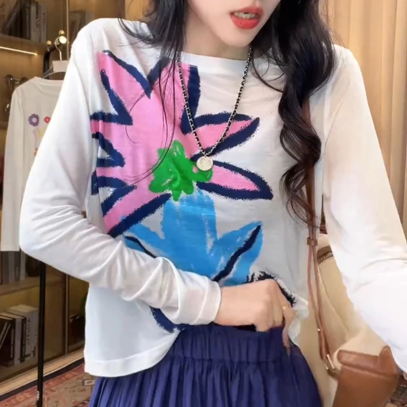 复古减龄休闲设计显瘦撞色软糯上衣LK2503603