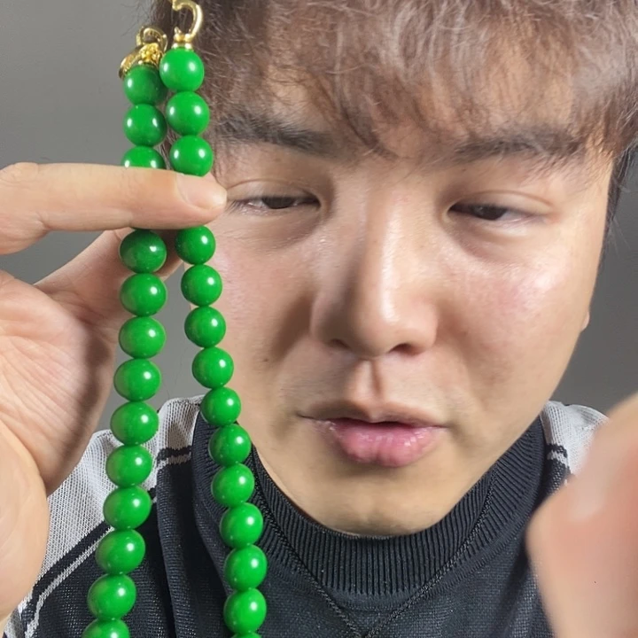 颈饰未镶嵌翡翠12mm毛衣链