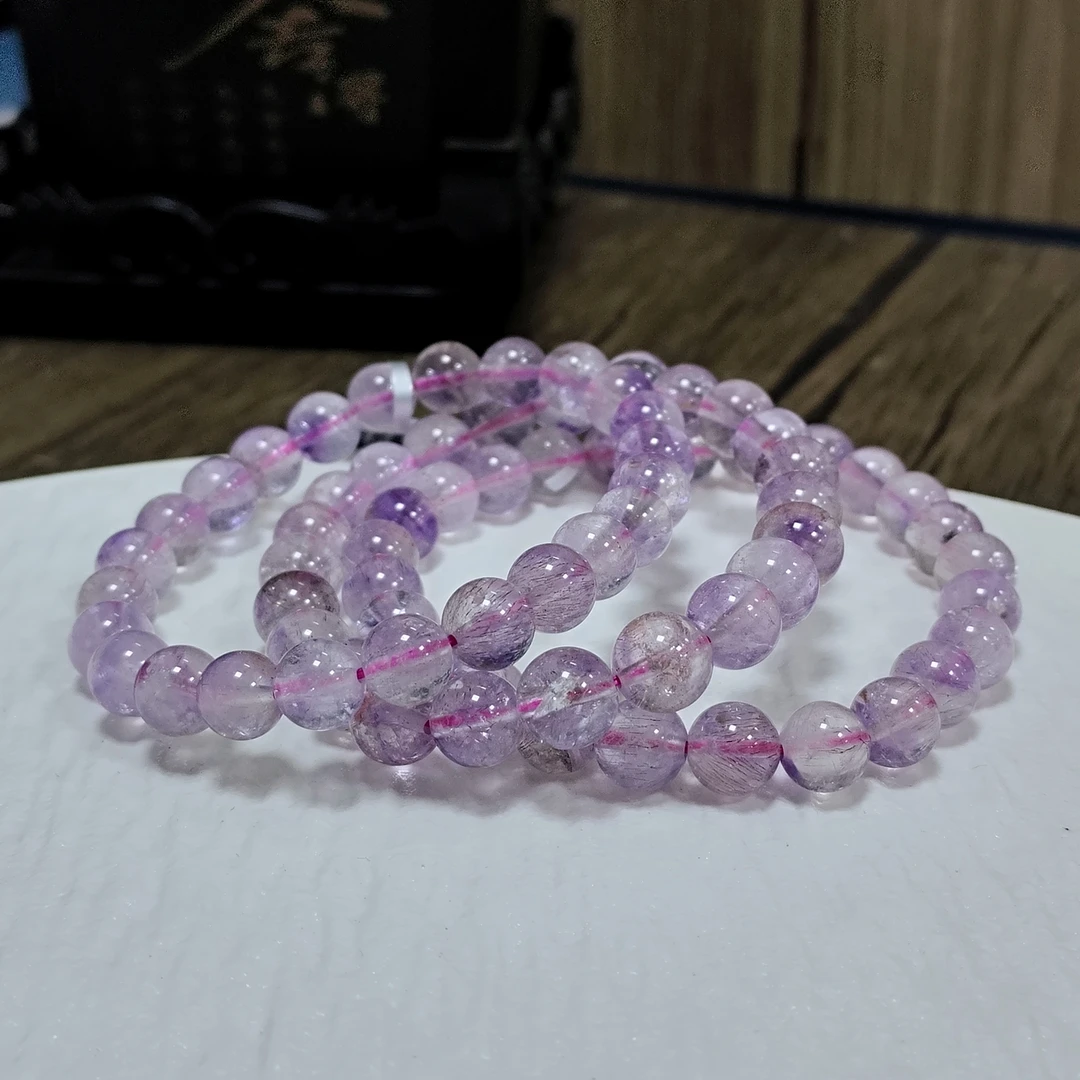 【拾晶轩】天然超七单圈手链 多样性发一件 约8mm 1794BB