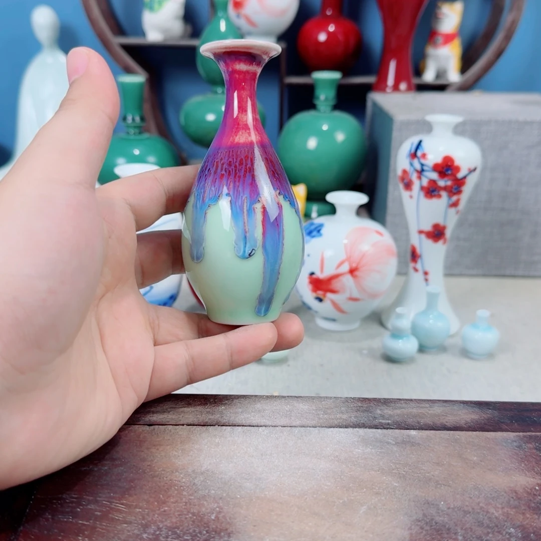 陶瓷手工小花器摆件