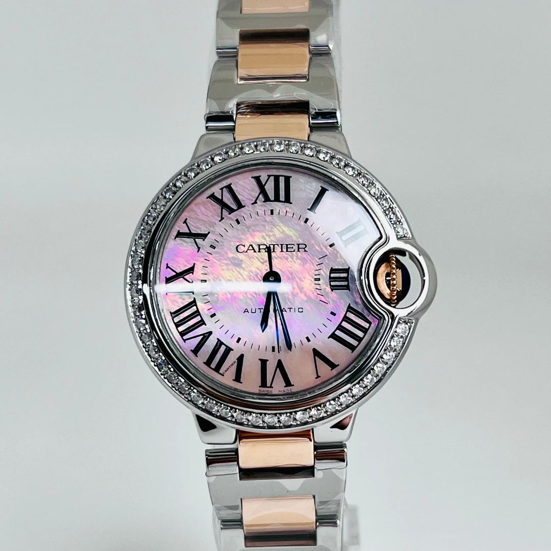 99新 Cartier/卡地亚 蓝气球/33贝母间金/单表后钻/W6920070