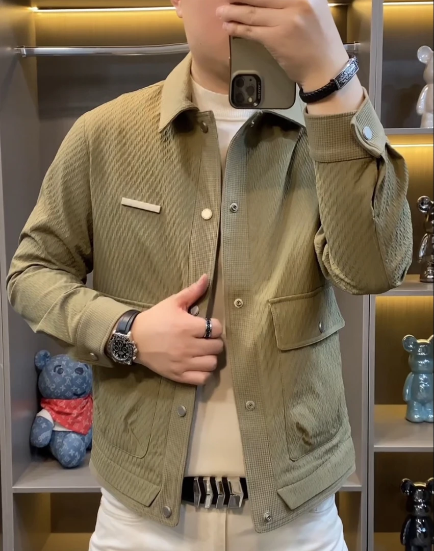 2025春季新款行政夹克外套1109休闲夹克高品质百搭潮流男士上衣