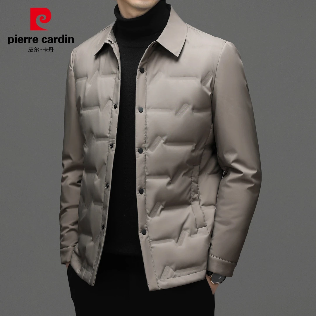 皮尔卡丹男士保暖外套2025冬季新款轻奢商务慵懒风蓬松羽绒服男装