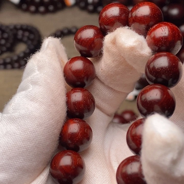 小叶紫檀手串/手链原汁原味1.2cm 泥料 特价