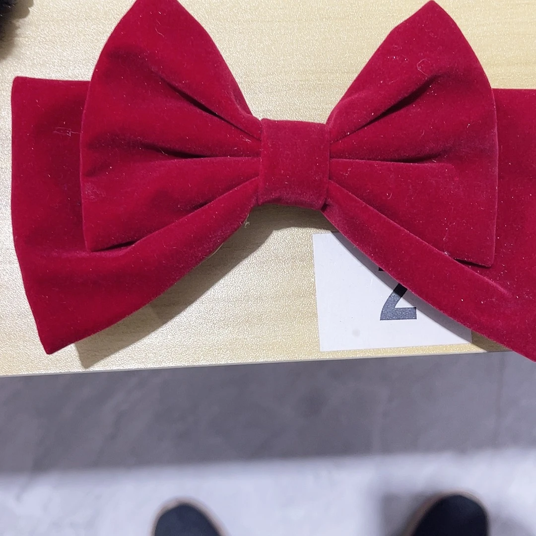 皮质铁合金蝴蝶结发夹