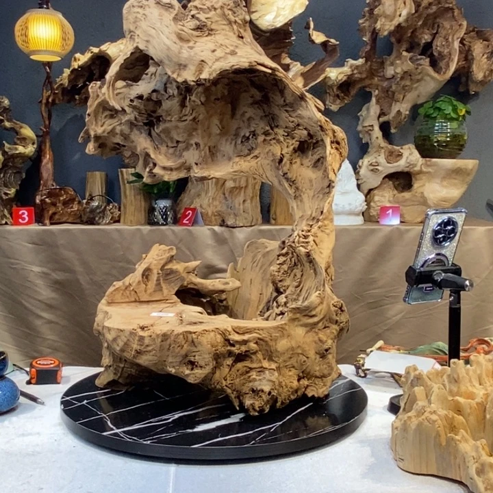 木肖****仔草木堂根艺摆件098