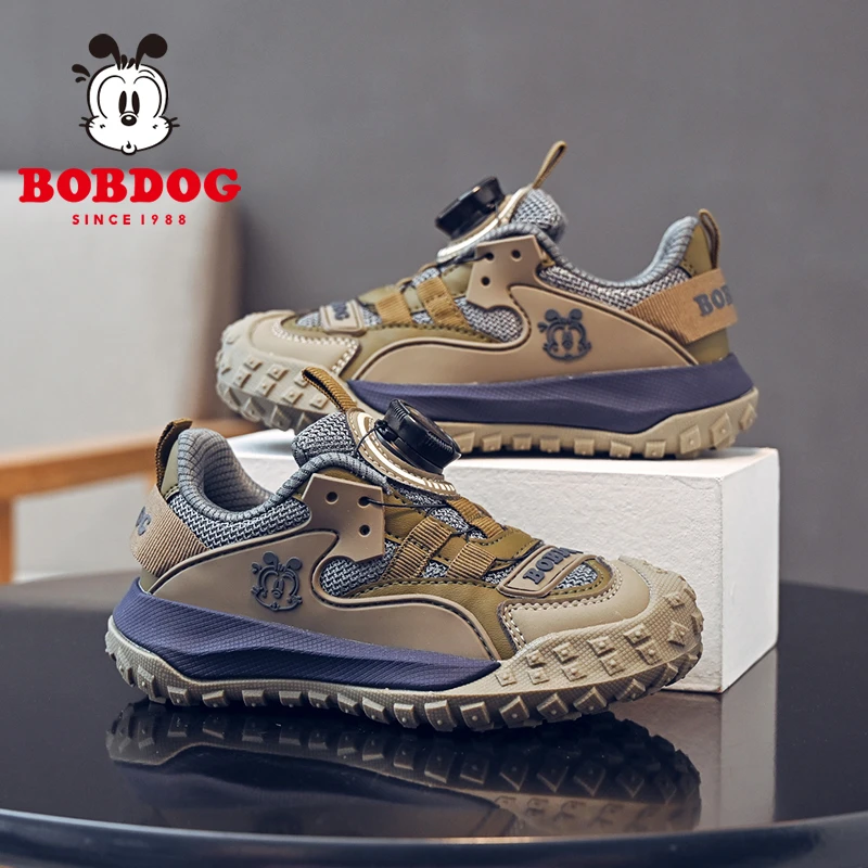 巴布豆儿童老爹运动鞋男童鞋子2025新款春秋款小学生透气跑步鞋子